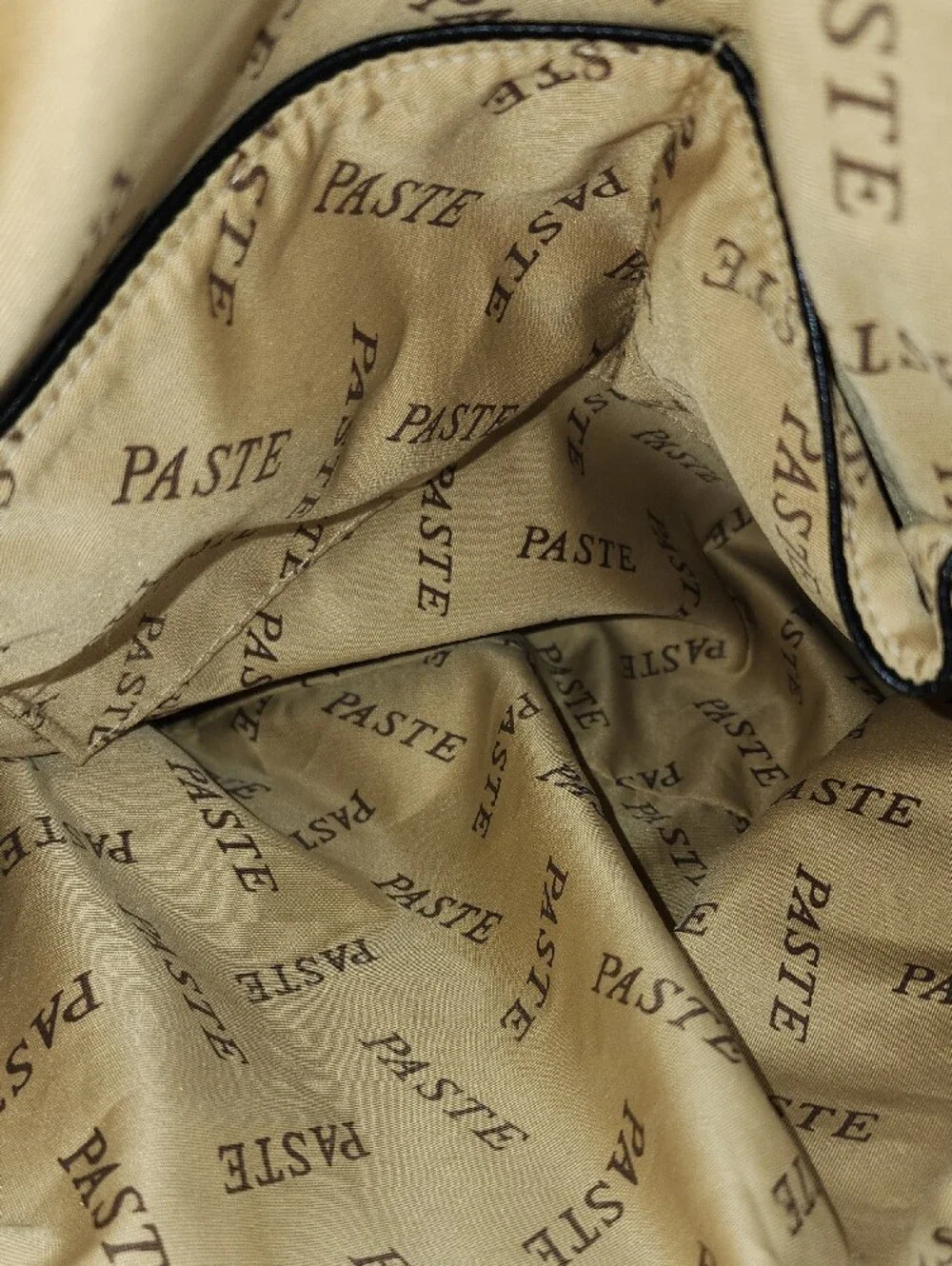 Paste Black Leather Structured Tote Bag with Gold Hardware
